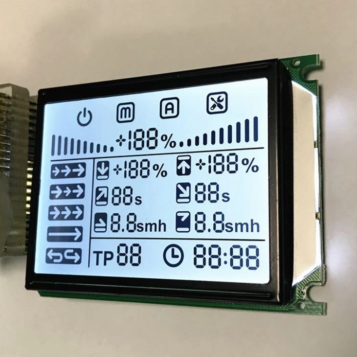 LCD digitale a segmenti nero su bianco