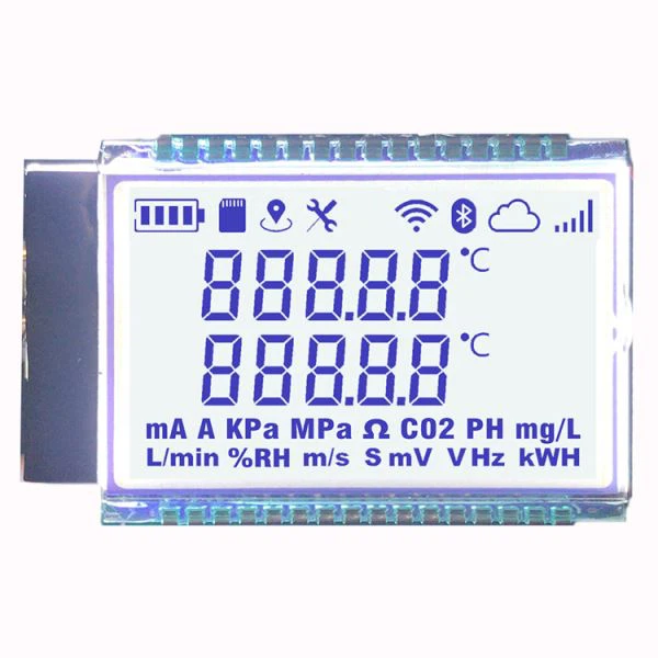 Display LCD a 7 segmenti con retroilluminazione a LED